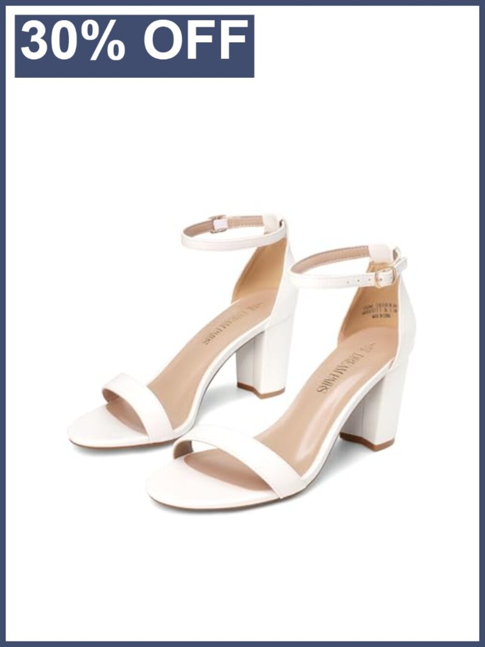 Women's Comfort Block Heel Sandals with 3-Inch Chunky Heel and Ankle Strap
